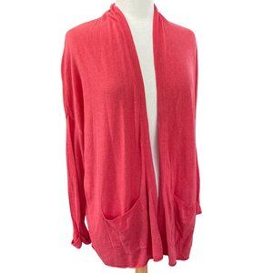Billabong Coral Longline Open Front Slouchy Coastal Beachy Light Knit Cardigan-L